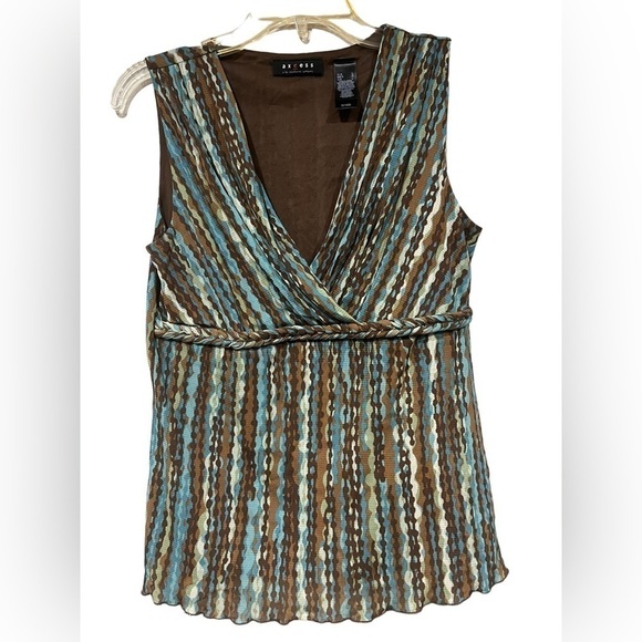 Axcess by Liz Claiborne Vintage Green and Brown Y2K 90s Tank Top Size Large - Picture 2 of 7